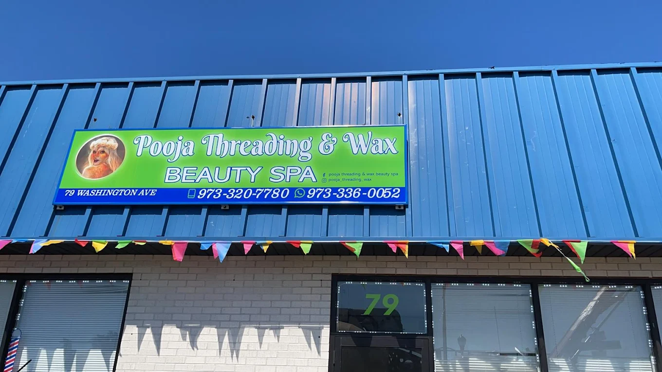 Pooja Threading and Wax Beauty Spa storefront in Belleville, NJ - Professional threading, waxing and spa services